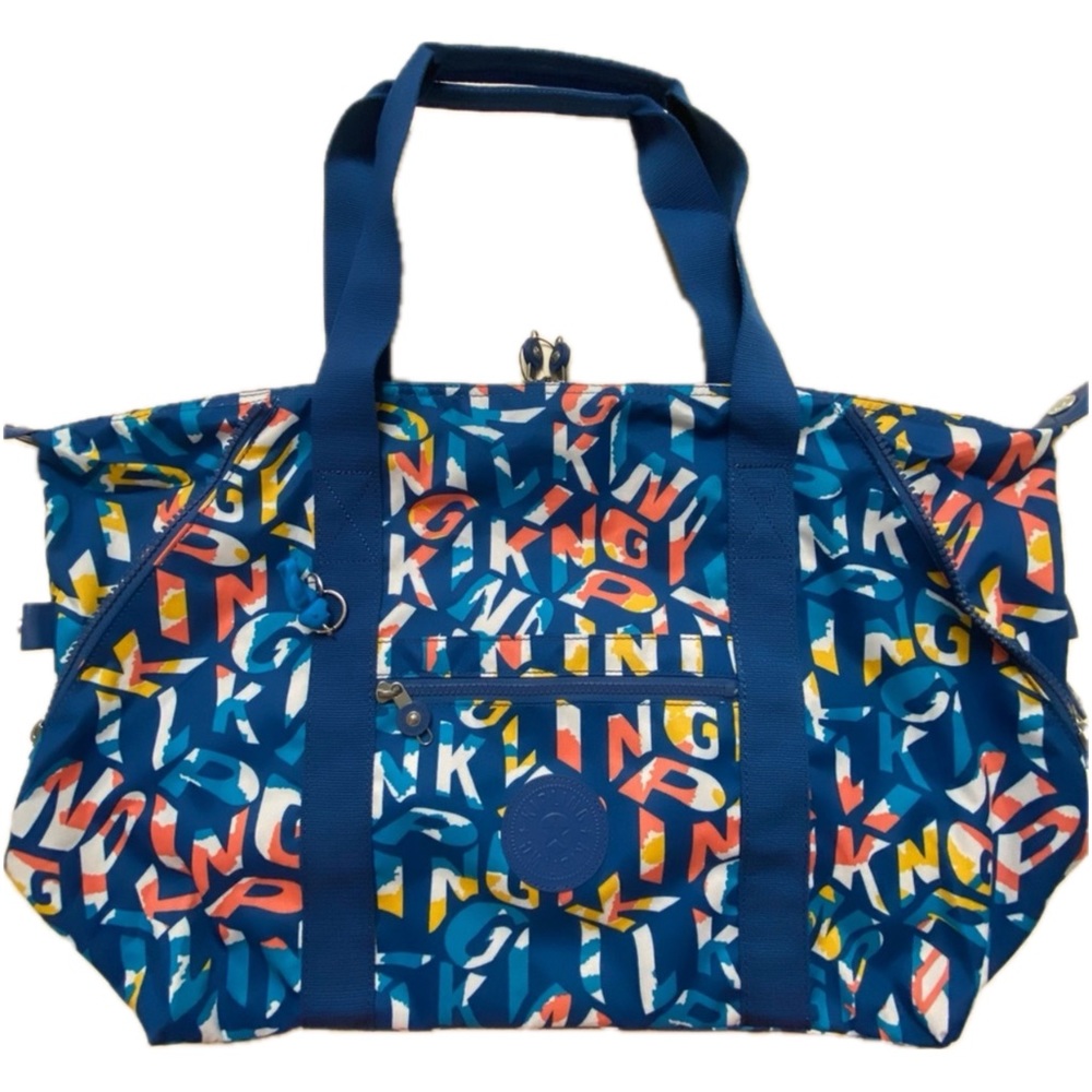 Kipling Art M Neon Print Overnight Bag NWT